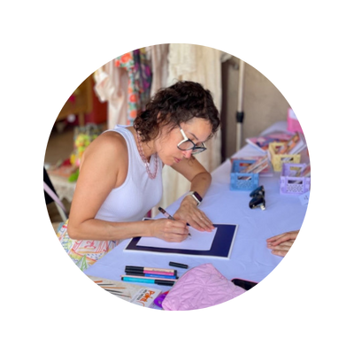 live-painter Marcela Flores wedding