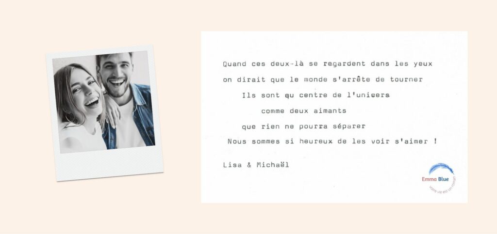 animation mariage instant poétique Emma Blue