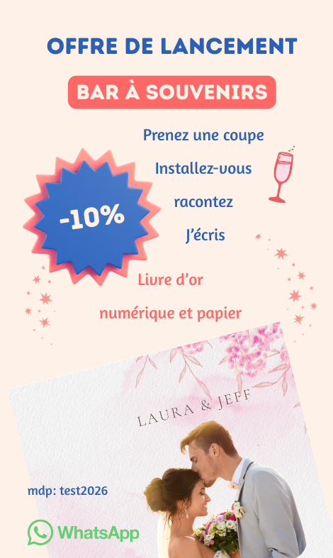 Animation mariage originale : je crée un Livre d'Or numérique d'après les confidences de vos invités pendant le vin d'honneur